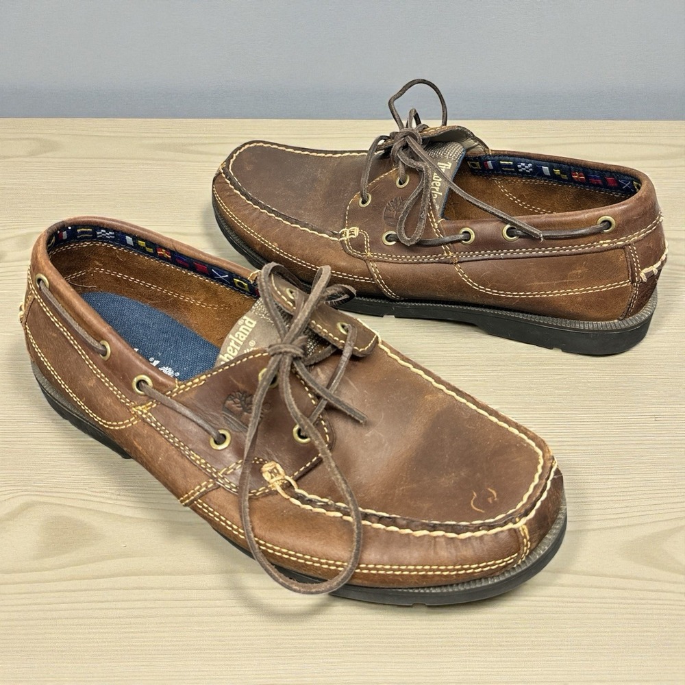 Timberland Earthkeepers Kia Wah Bay 2-Eye Boat Shoes Men's Size 9.5 W Brown